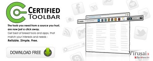 Certified Toolbar ekrano nuotrauka Certified Toolbar ekrano nuotrauka