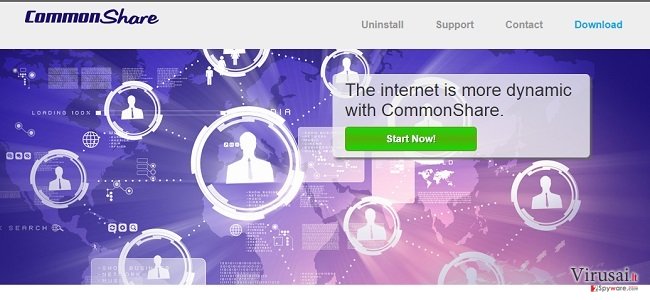 CommonShare reklamos ekrano nuotrauka CommonShare reklamos ekrano nuotrauka