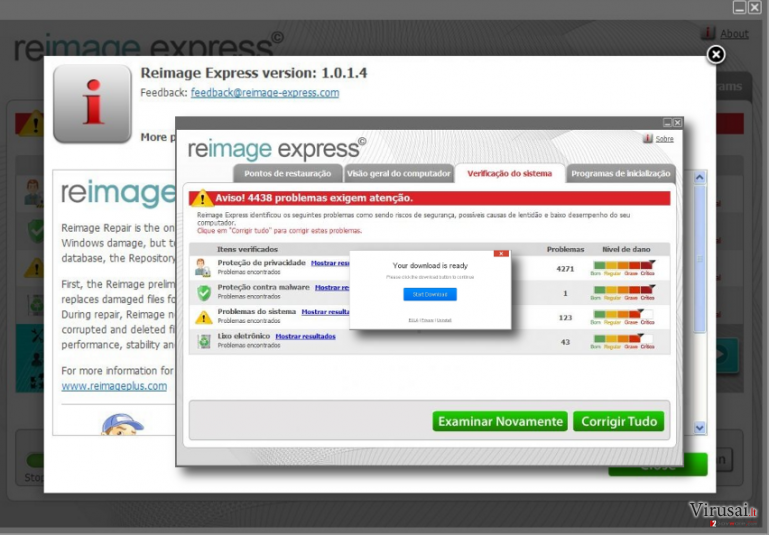 Reimage Express ekrano nuotrauka Reimage Express ekrano nuotrauka