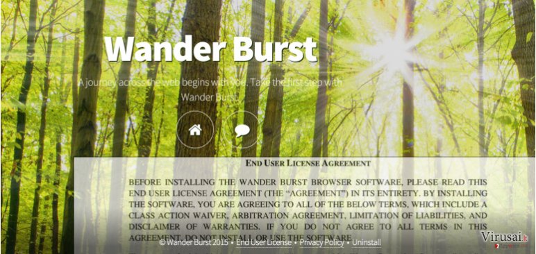 Wander Burst virusas ekrano nuotrauka Wander Burst virusas ekrano nuotrauka