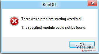 The specified module could not be found ekrano nuotrauka The specified module could not be found ekrano nuotrauka