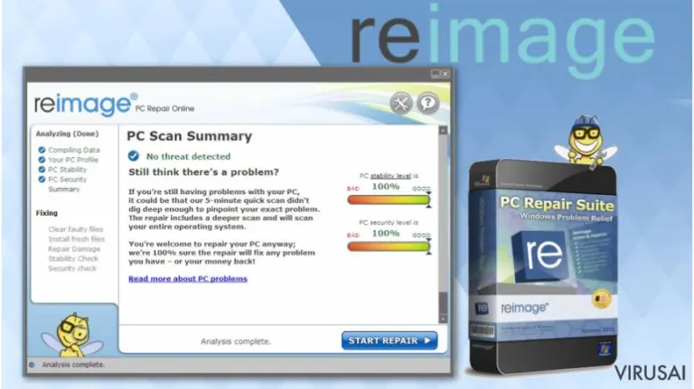 Reimage programos iliustracija