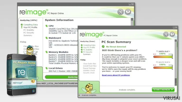 Reimage programos iliustracija