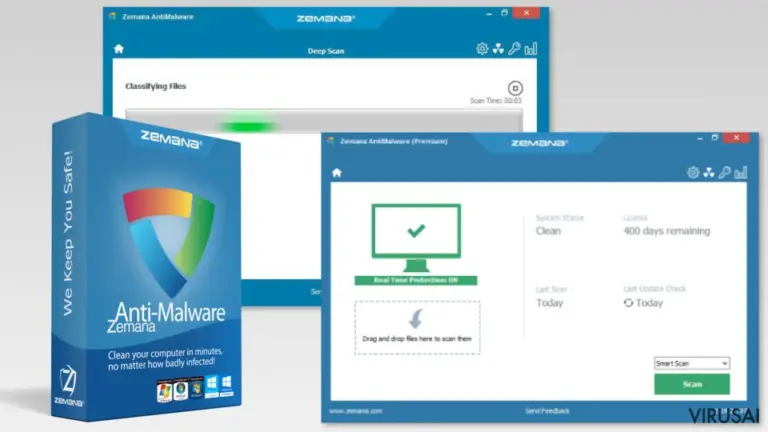 Zemana AntiMalware programos iliustracija