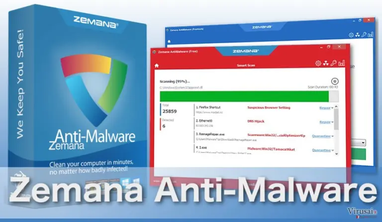 Zemana Anti-Malware virusus šalinanti programa