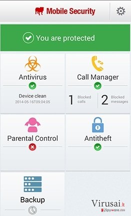 BullGuard Mobile Security ekrano nuotrauka BullGuard Mobile Security ekrano nuotrauka