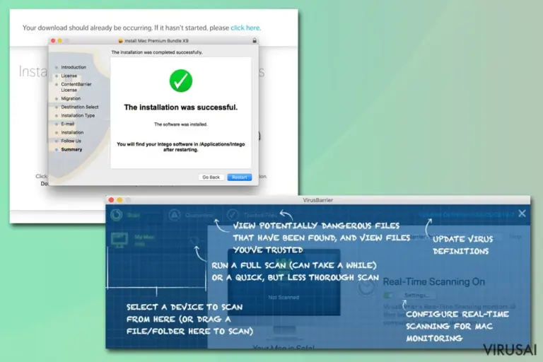 Intego programos diegimas