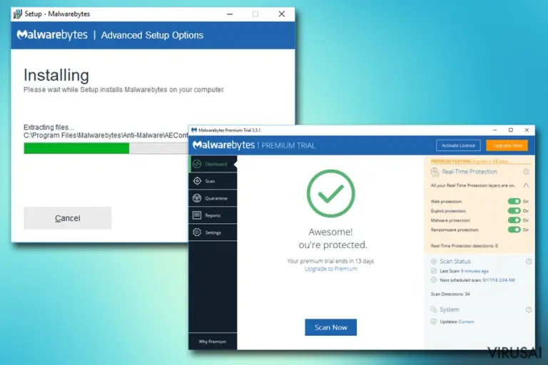 Malwarebytes diegimas