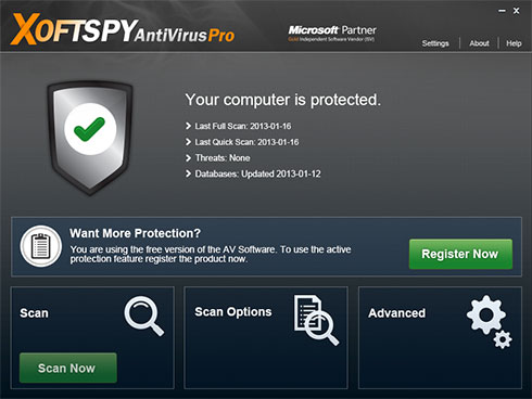 XoftSpySE Anti Spyware ekrano nuotrauka XoftSpySE Anti Spyware ekrano nuotrauka
