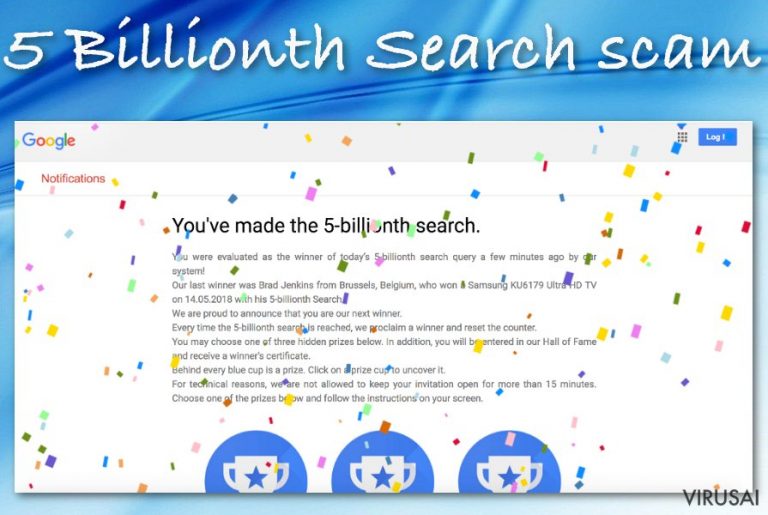 „5 Billionth Search“ apgavystė
