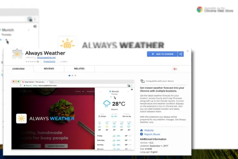 „Always Weather“ plėtinio pavyzdys