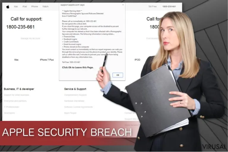 APPLE SECURITY BREACH iliustracija