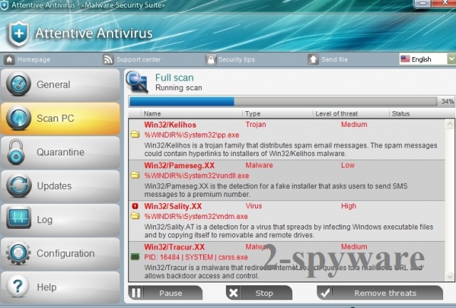 Attentive Antivirus ekrano nuotrauka Attentive Antivirus ekrano nuotrauka