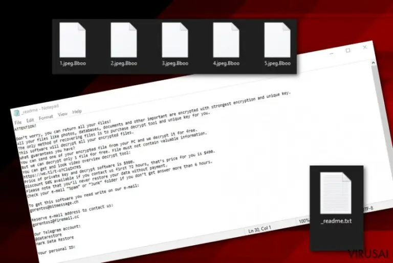 BBOO ransomware virusas