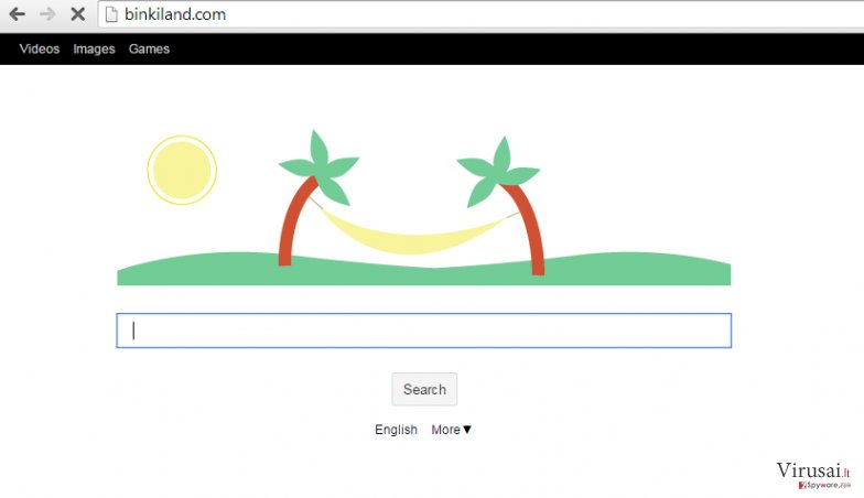 Binkiland.com virusas ekrano nuotrauka Binkiland.com virusas ekrano nuotrauka