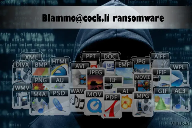 Blammo@cock.li ransomware virusas užkoduoja duomenis