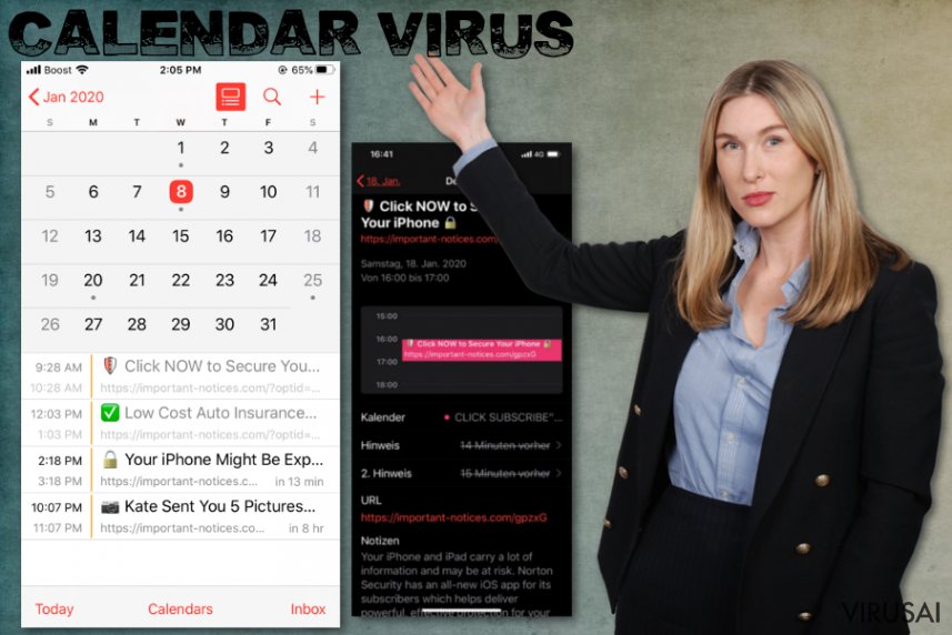 iPhone Kalendoriaus virusas