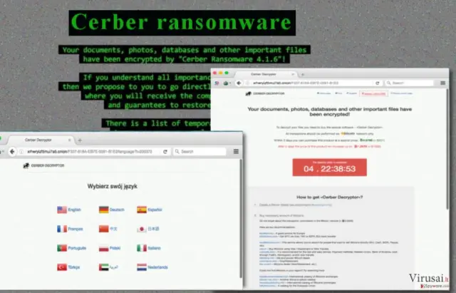 Cerber 4.1.6 virusas - naujoji Cerber versija
