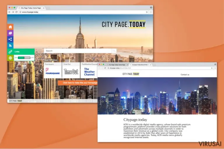 Citypage.today virusas