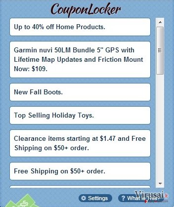 Coupon Locker ekrano nuotrauka Coupon Locker ekrano nuotrauka