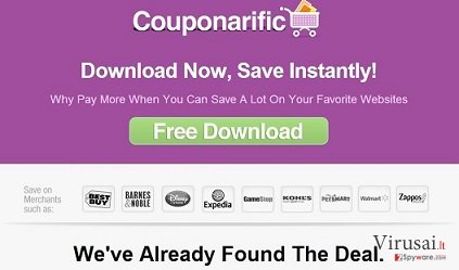 Couponarific virusas ekrano nuotrauka Couponarific virusas ekrano nuotrauka