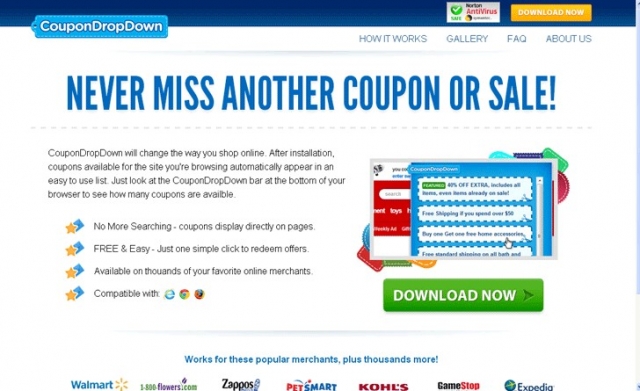 CouponDropDown ekrano nuotrauka CouponDropDown ekrano nuotrauka