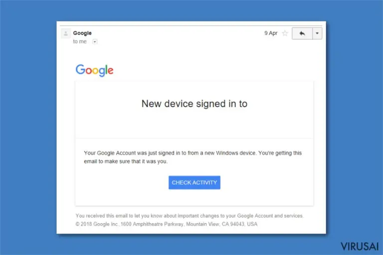 Google Critical Security Alert