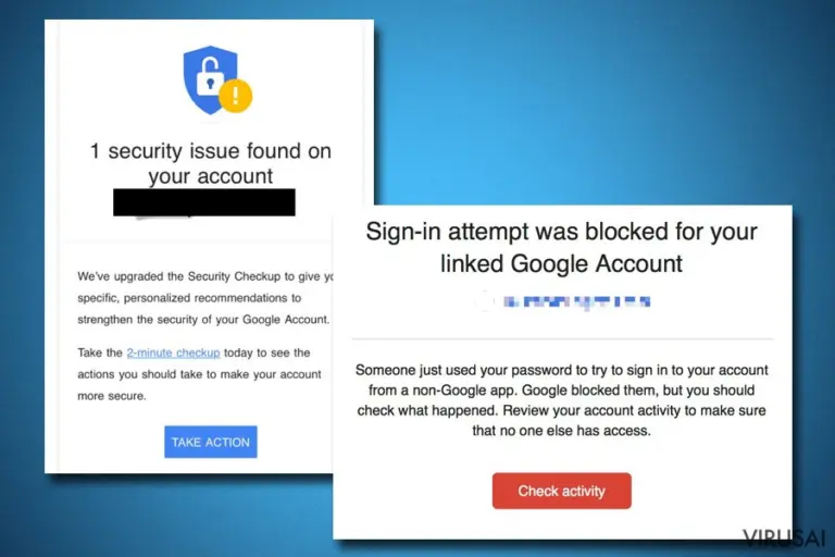 „Google Critical Security Alert“ gali būti tikras