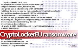 CryptoLockerEur viruso žinutė aukai