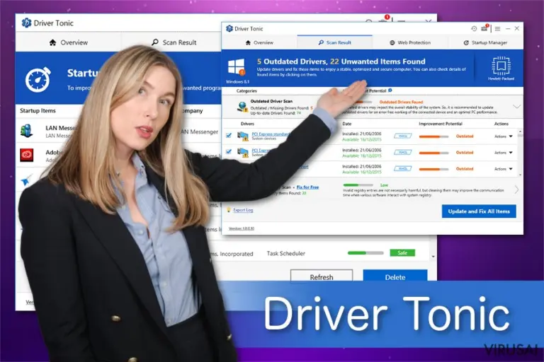 Driver Tonic nepageidaujama aplikacija