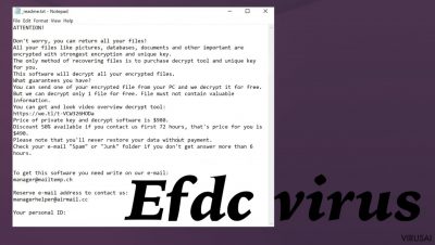 Efdc virusas