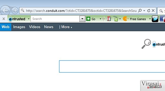 Entrusted Toolbar ekrano nuotrauka Entrusted Toolbar ekrano nuotrauka