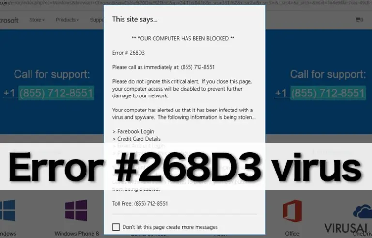 Error #268D3 alert