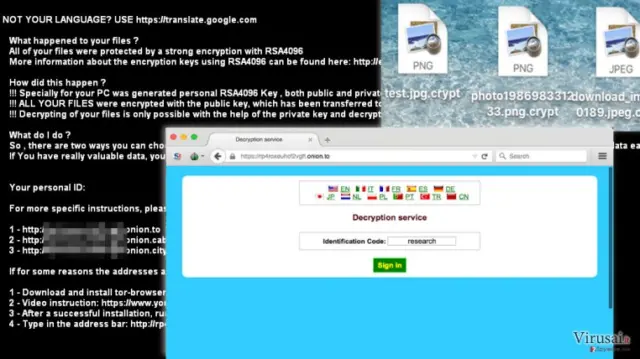 .crypt file extension viruso pavyzdys