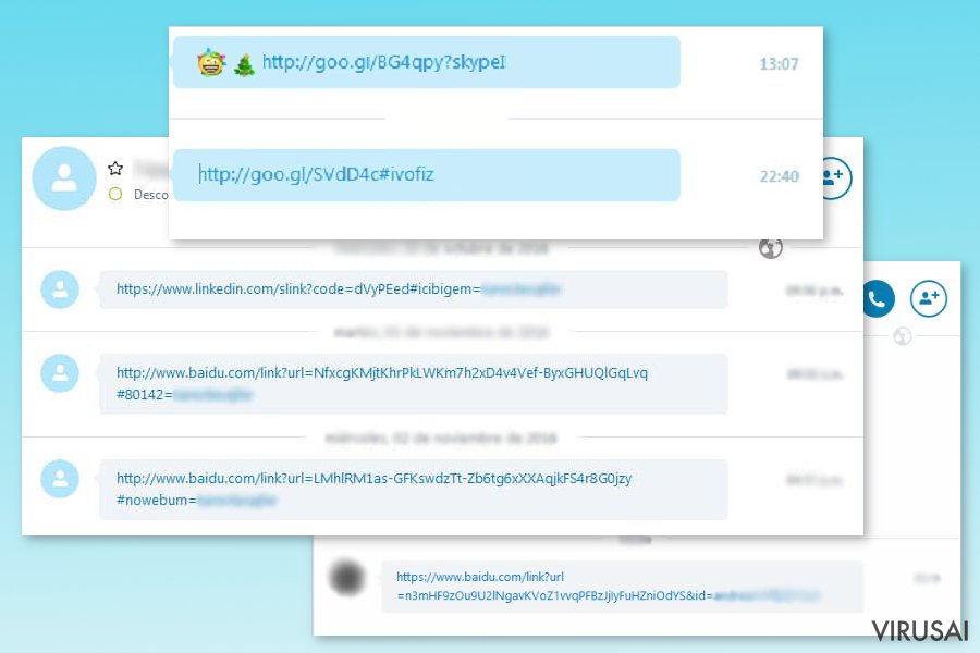 Skype virusas ekrano nuotrauka Skype virusas ekrano nuotrauka