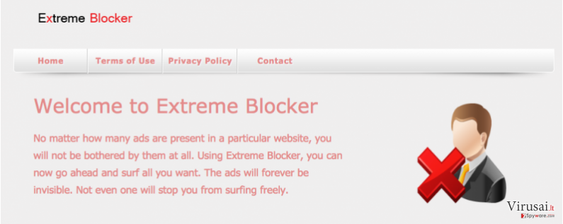 Extreme Blocker virusas ekrano nuotrauka Extreme Blocker virusas ekrano nuotrauka
