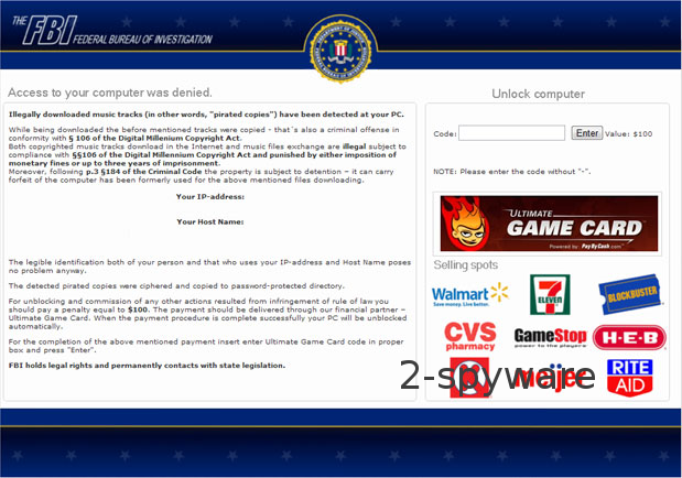 FBI Ultimate Game Card virus ekrano nuotrauka FBI Ultimate Game Card virus ekrano nuotrauka