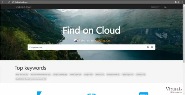 Findoncloud.com virusas - tai nepatikima paieškos sistema