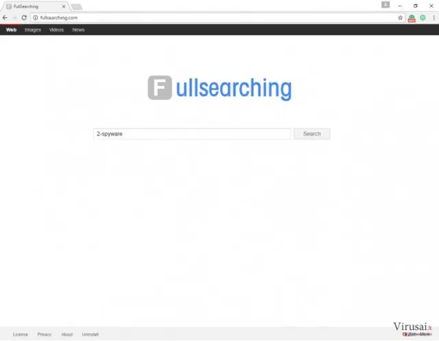 FullSearching.com paieškos sistemos pavyzdys
