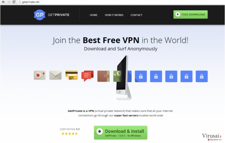 GetPrivate ekrano nuotrauka GetPrivate ekrano nuotrauka