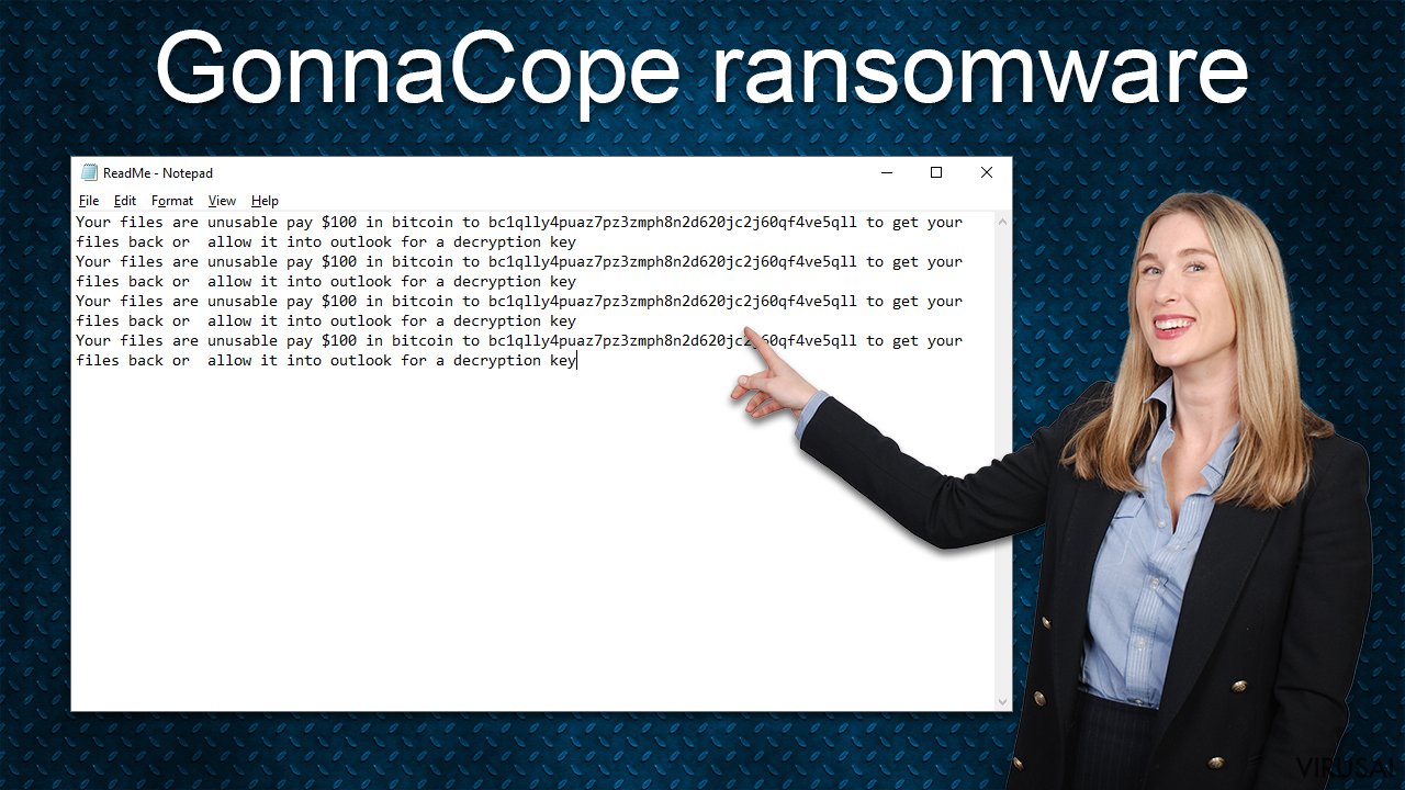 GonnaCope ransomware virusas