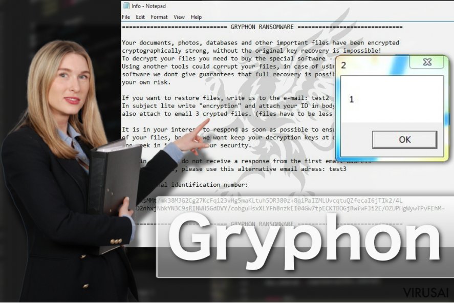 Gryphon viruso iliustracija