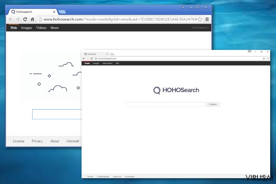 Hohosearch.com ekrano nuotrauka Hohosearch.com ekrano nuotrauka