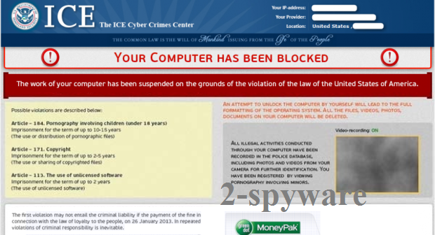 ICE Cyber Crime Center virus ekrano nuotrauka ICE Cyber Crime Center virus ekrano nuotrauka