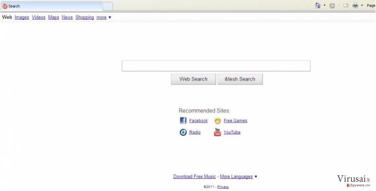 iMesh Toolbar ekrano nuotrauka iMesh Toolbar ekrano nuotrauka