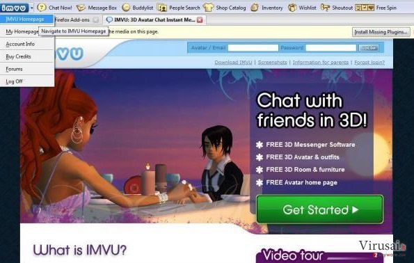 IMVU įrankių juosta ekrano nuotrauka IMVU įrankių juosta ekrano nuotrauka