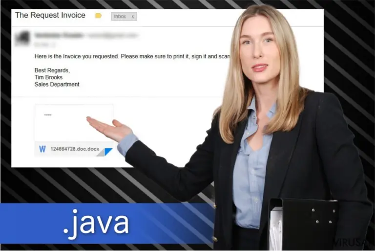 Java viruso iliustracija
