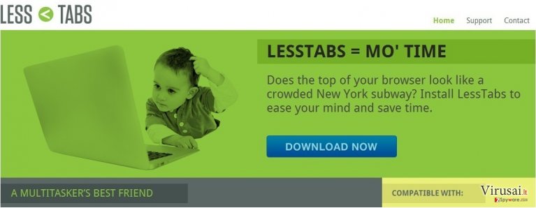 Less Tabs ekrano nuotrauka Less Tabs ekrano nuotrauka