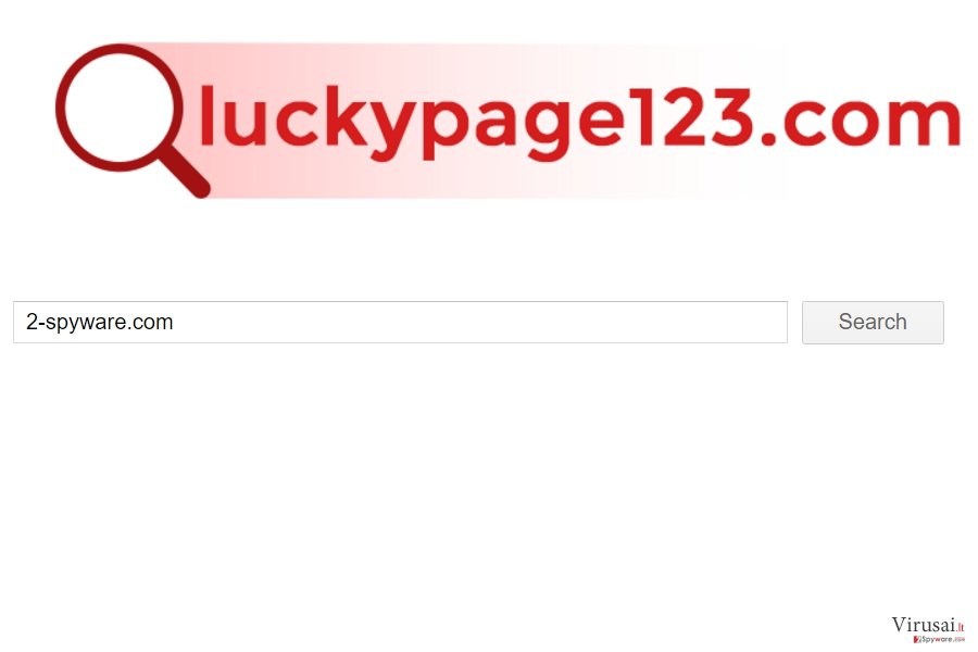 Luckypage123.com virusas ekrano nuotrauka Luckypage123.com virusas ekrano nuotrauka