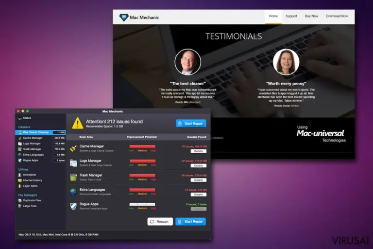Mac Mechanic potencialiai nepageidaujama programa